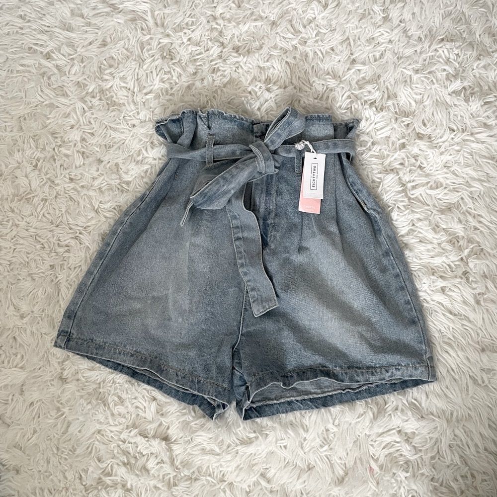 3/$45 Paperbag Mom Jean Shorts